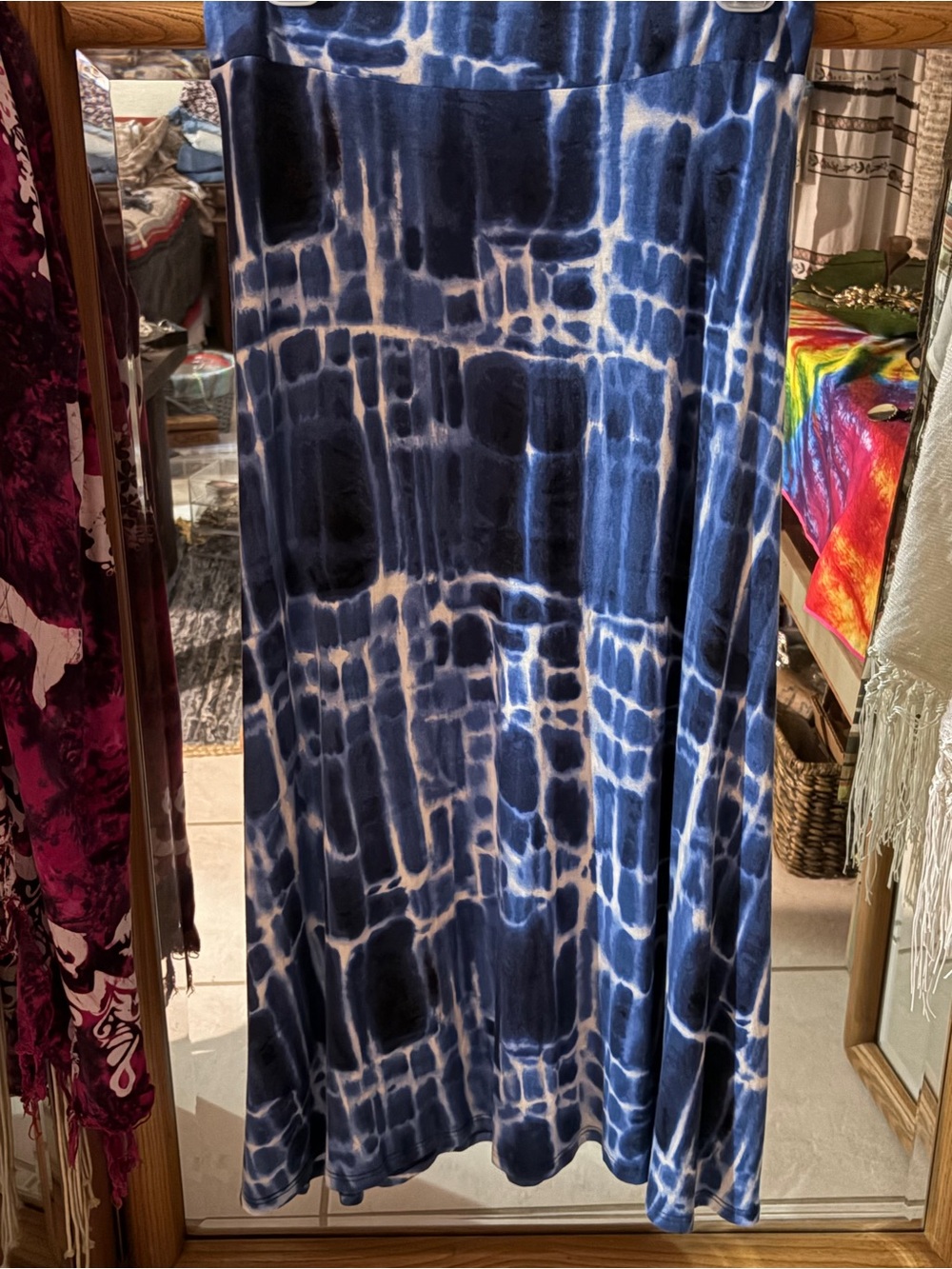 Chico’s Blue Tie-Dye Maxi Skirt